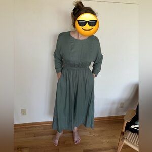 Black Crane Wide Jumpsuit - Agave